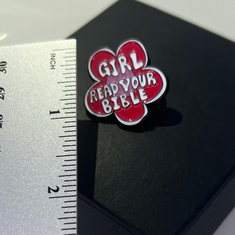Girl Read Your Bible Pin - Picture 2 of 4